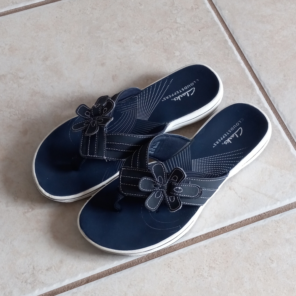 Clarks Dark Blue Floral Sandals